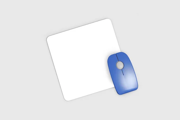 Leere Mousepad Mit Computermaus Für Branding Oder Design Präsentation Isoliert — Stockfoto