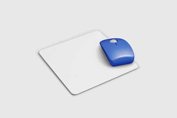 Leere Mousepad Mit Computermaus Für Branding Oder Design Präsentation Isoliert — Stockfoto