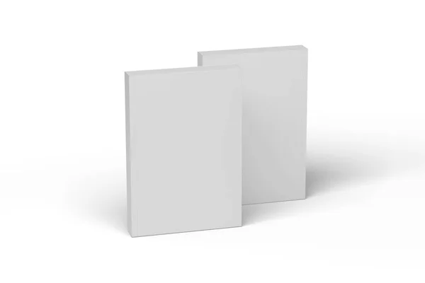 Livro Softcover Branco Modelo Revista Isolado Fundo Branco Renderização Mock — Fotografia de Stock