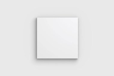 Beyaz arkaplanda izole edilmiş boş kare kataloğu. 3 boyutlu görüntüleme. Model