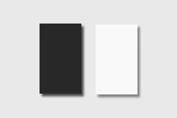 Black White Business Card Mock Isolated White Background Rendering Mock — Stock Photo, Image
