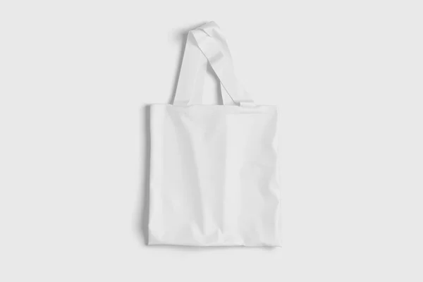 Canvas Tote Bag Απομονωμένη Λευκό Φόντο Απόδοση Προσομοίωση — Φωτογραφία Αρχείου