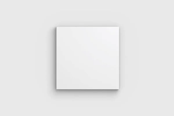 Blanco Vierkante Catalogus Geïsoleerd Witte Achtergrond Weergave Mock — Stockfoto