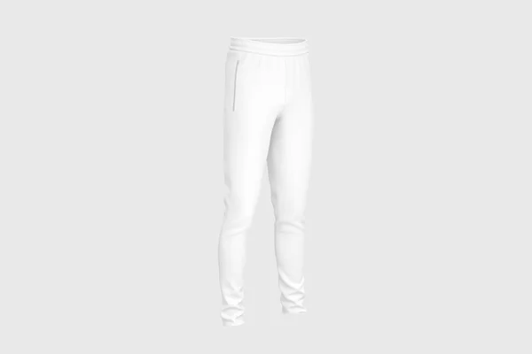 Calça Futebol Branco Vista Lateral Isolada Sobre Fundo Branco Renderização — Fotografia de Stock