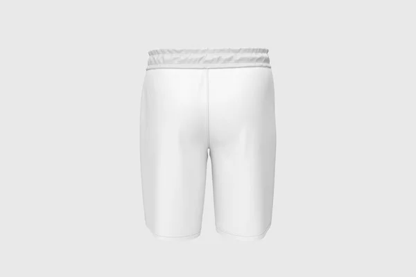 Desporto Calções Masculinos Brancos Calça Isolada Sobre Fundo Branco Renderização — Fotografia de Stock