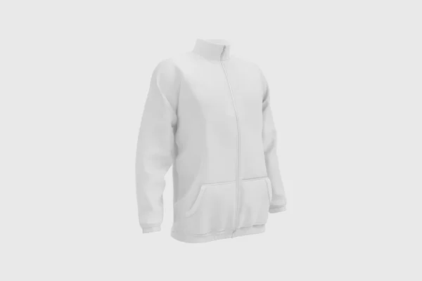 Blank Tracksuit Top Mockup Isolated White Background Rendering Mock — стоковое фото