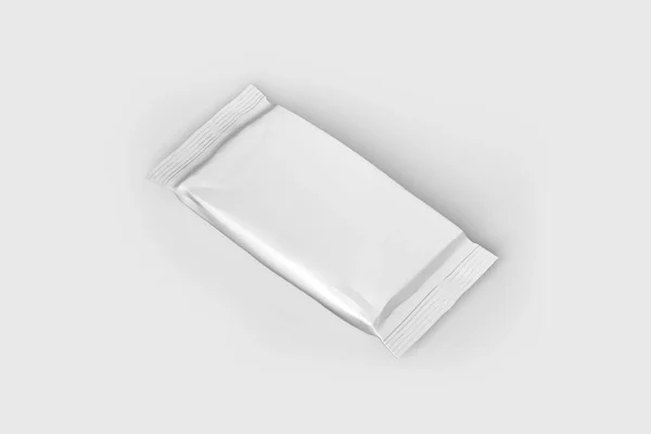 Висока Реалістична Упаковка Потоку Ізольована Білому Тлі Візуалізація Зрозуміло Закуска — стокове фото