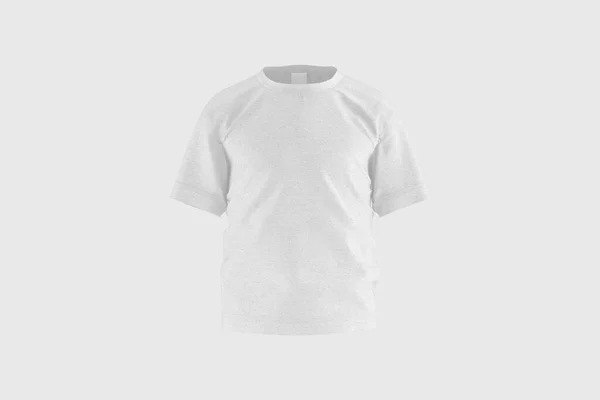 Camiseta Infantil Isolada Sobre Fundo Branco Renderização Mock Vista Frontal — Fotografia de Stock