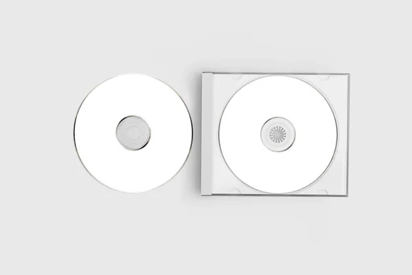 Compact Plastic Disc Box Case Disk Isolated Blank Branding Design — Fotografia de Stock