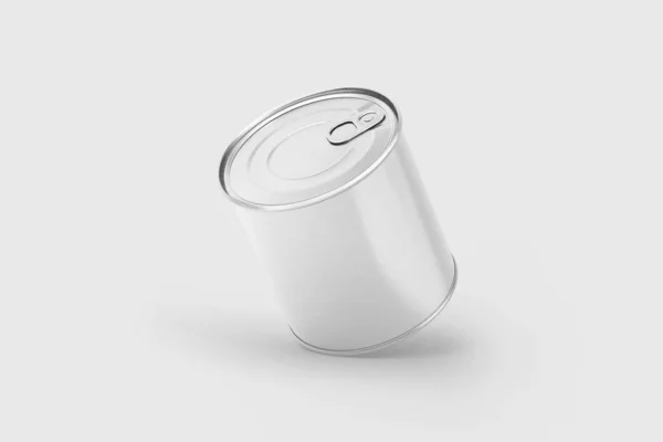 Canned Metal Packaging Template Your Design Aluminum Canned Food Steel — ストック写真