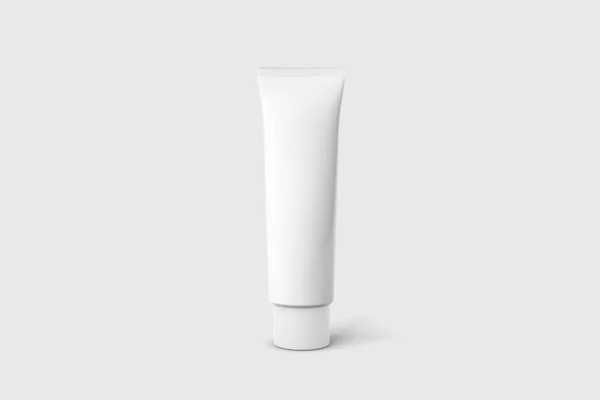 White Plastic Tube Medicine Cosmetics Cream Gel Skin Care Toothpaste — Fotografia de Stock