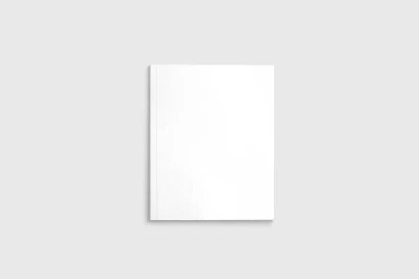 Libro Blanco Revista Con Tapa Blanco Aislada Sobre Fondo Blanco —  Fotos de Stock
