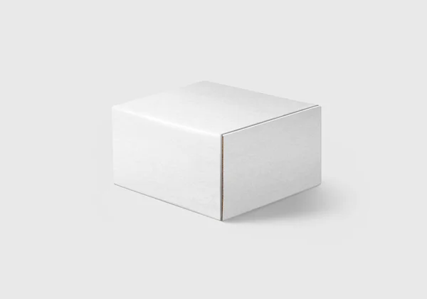 Τετράγωνο Γραμματοκιβώτιο Απομονωμένο Λευκό Φόντο Απόδοση Προσομοίωση — Φωτογραφία Αρχείου