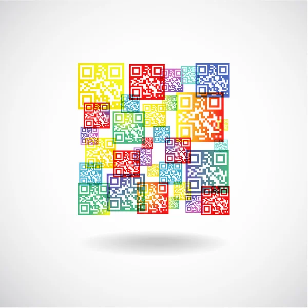 Patchwork collage QR codes qr — Image vectorielle