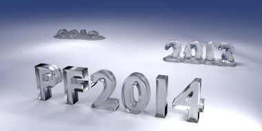 3D erimiş buz gibi metin pf 2014