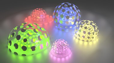 Küre parlayan ile arka plan