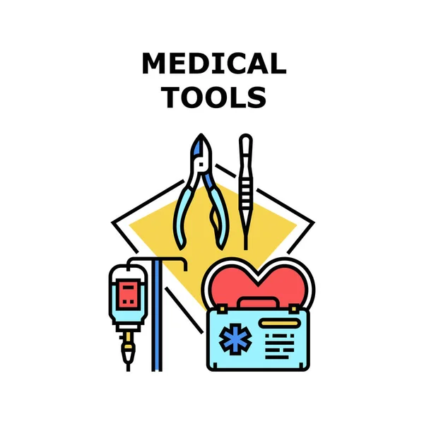 Herramientas médicas Vector Concepto Color Ilustración — Archivo Imágenes Vectoriales