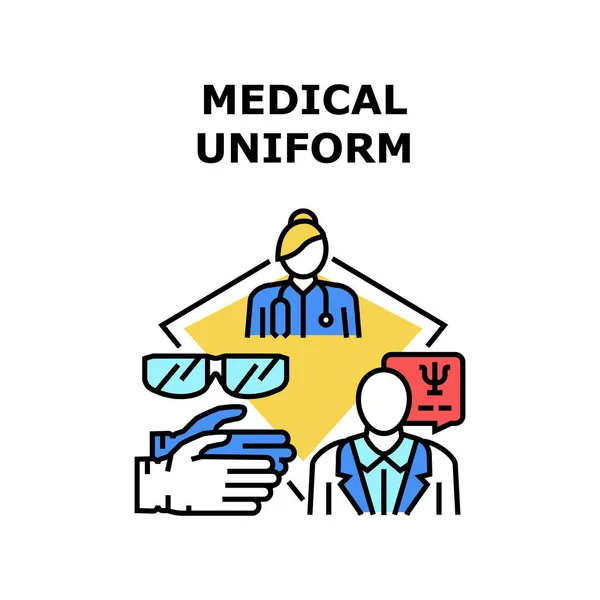 Ilustración uniforme médica del color del concepto del vector — Archivo Imágenes Vectoriales