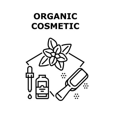 Organik Kozmetik Vektörü Renk Çizimi