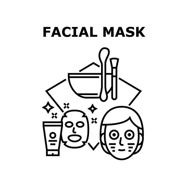 Máscara facial Vector Concepto Color Ilustración — Archivo Imágenes Vectoriales