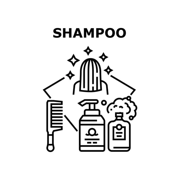 Shampooing Produit Vecteur Concept Couleur Illustration — Image vectorielle