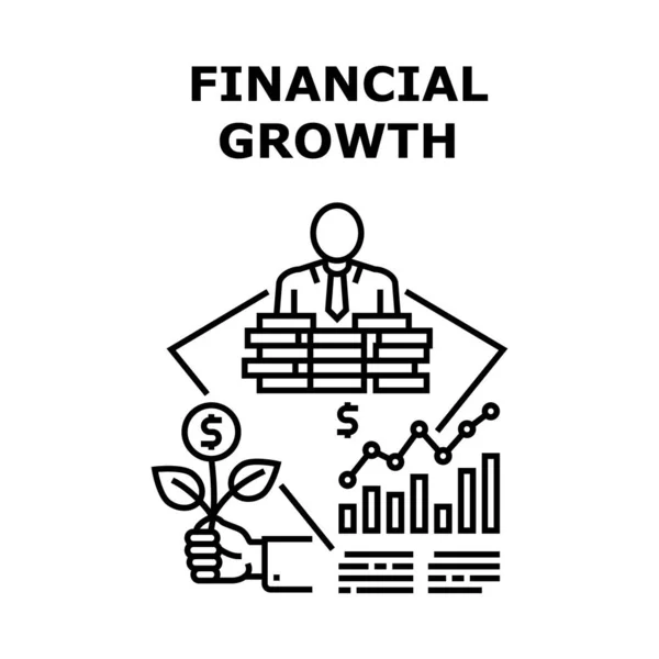 Financiële Groei Vector Concept Kleur Illustratie — Stockvector
