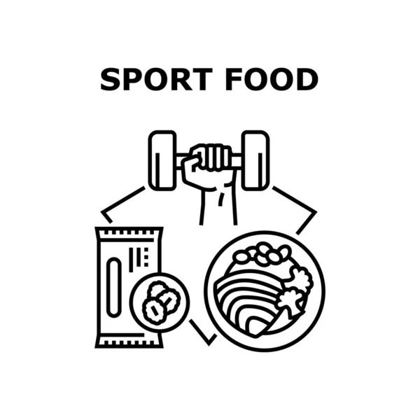 Sport Bio jídlo vektor koncepce barevné ilustrace — Stockový vektor