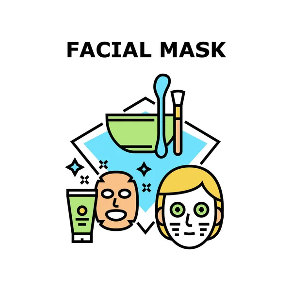 Εικονογράφηση χρωμάτων Vector Concept μάσκας προσώπου — Διανυσματικό Αρχείο