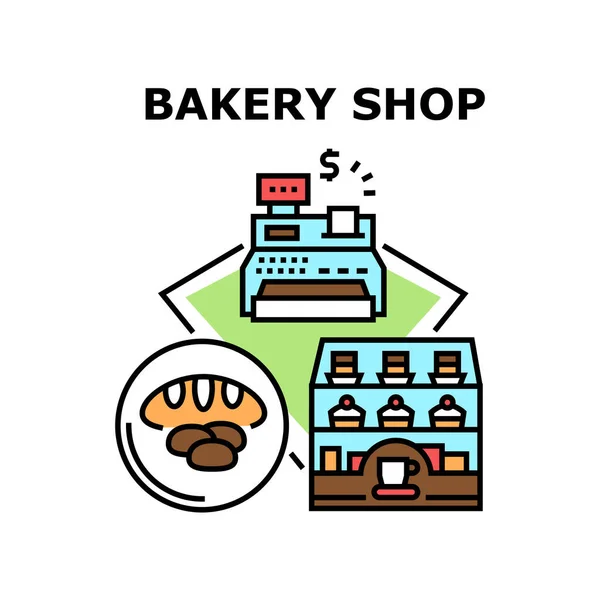 Bakery Shop Concetto vettoriale Illustrazione di colore — Vettoriale Stock