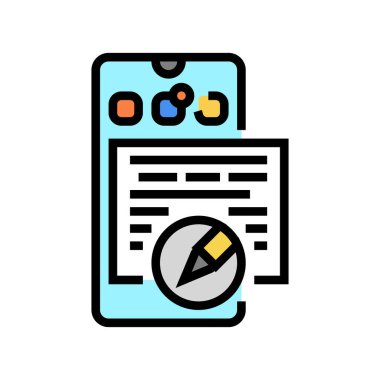 Sosyal medya kopyalama renk vektörü illüstrasyonuName