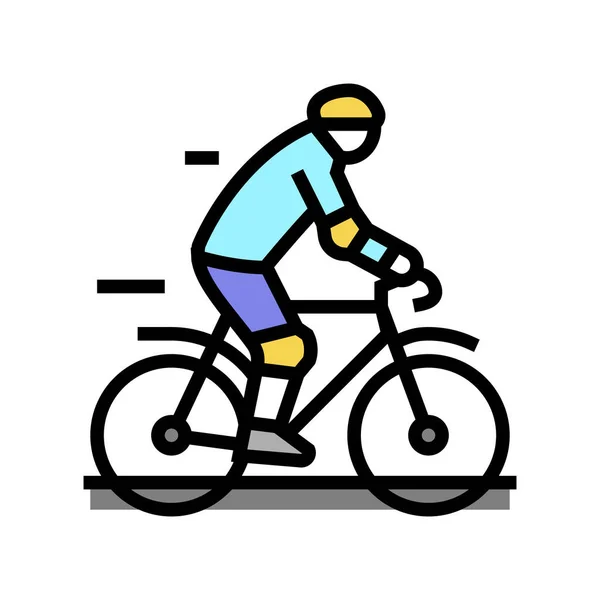 Carretera equitación color icono vector ilustración — Vector de stock