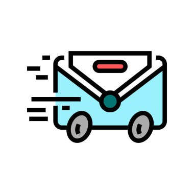 ekspres posta rengi vektör illüstrasyonu