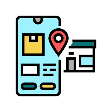 konum dağıtım renk vektör illüstrasyonunu al