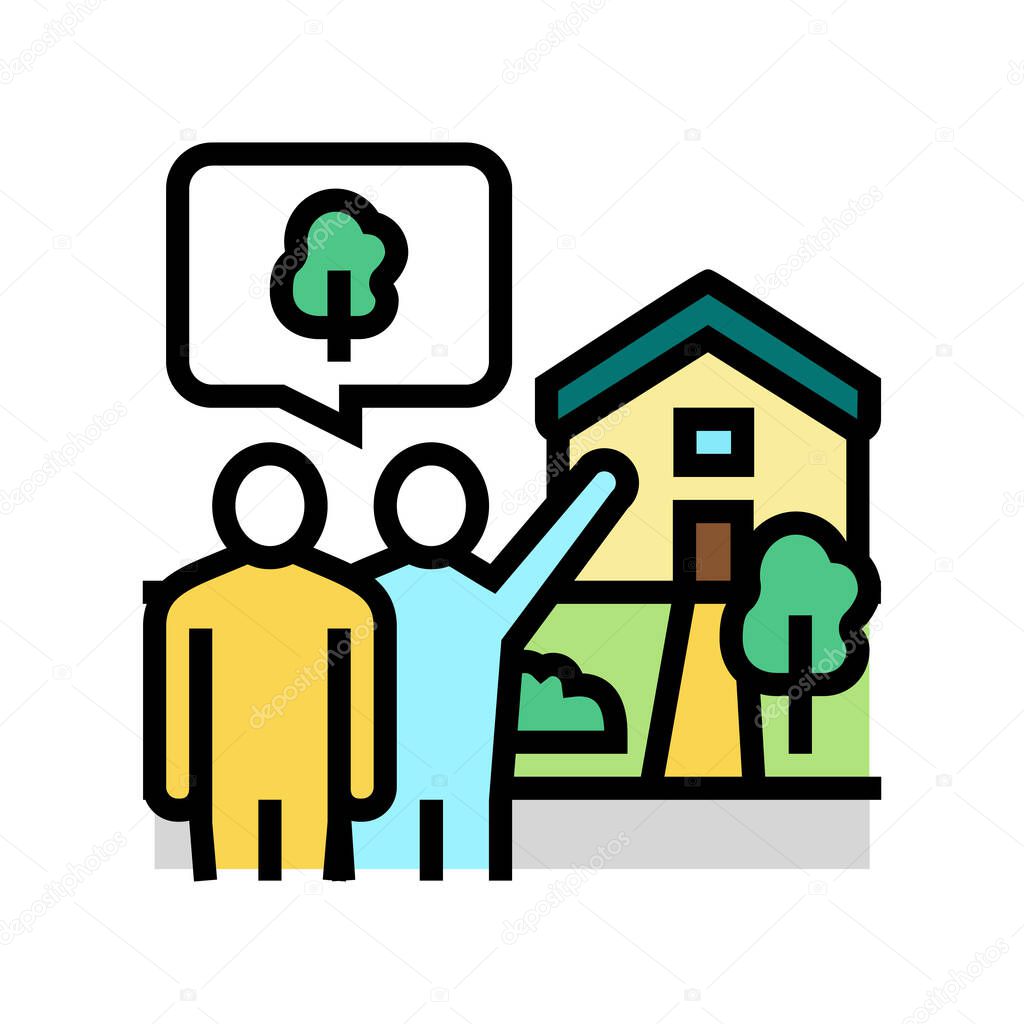 home consultations color icon vector illustration