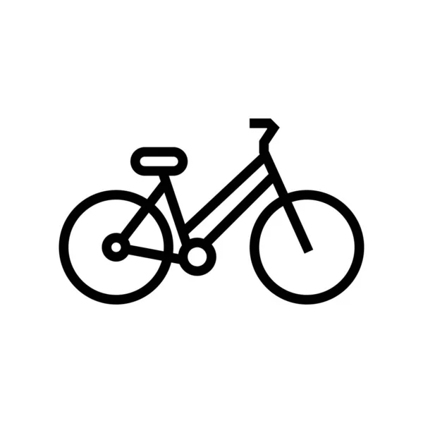 Bicicleta línea de transporte urbano icono vector ilustración — Vector de stock