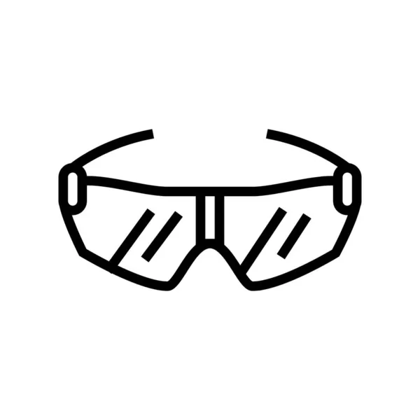 Occhiali ciclista linea accessori icona vettoriale illustrazione — Vettoriale Stock