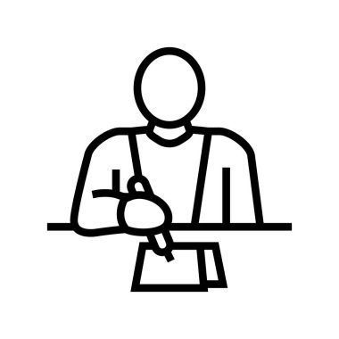 yazıcı satırı simgesi çizimi