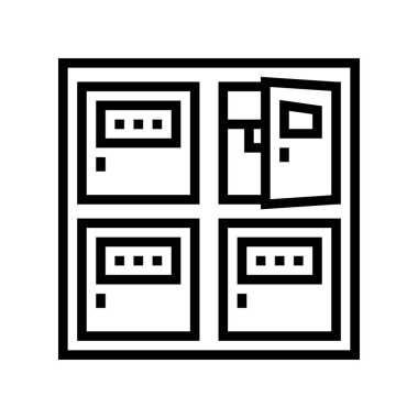 Posta kutusu satırı simgesi vektör illüstrasyonu