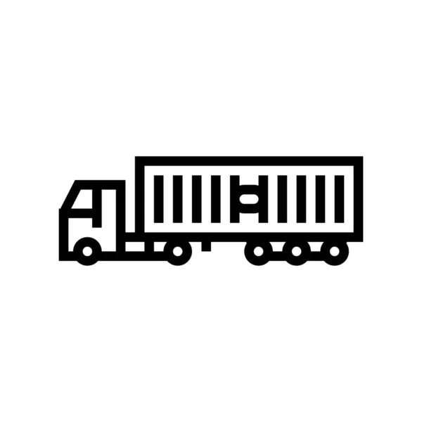 Zemin nakliye kamyonu servis hizmeti simgesi çizimi — Stok Vektör