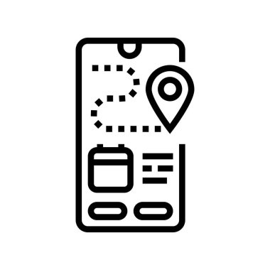 iletim hattı ikon vektör çiziminin izini sür