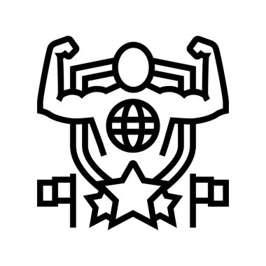 Vatanseverlik vatandaşı çizgisi çizimi