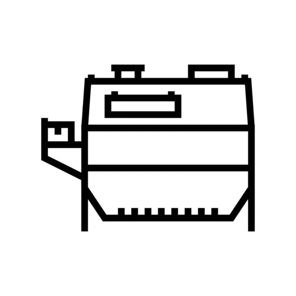 Macchina per la pulizia del grano linea icona vettoriale illustrazione — Vettoriale Stock