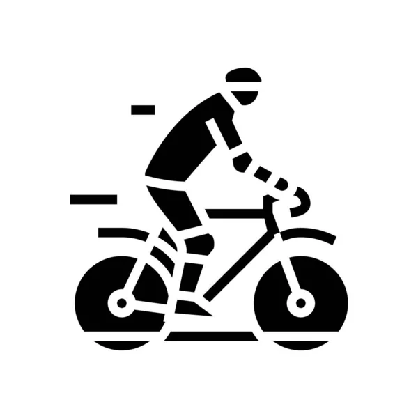 Road Riding Glyphen Icon Vektor Illustration — Stockvektor