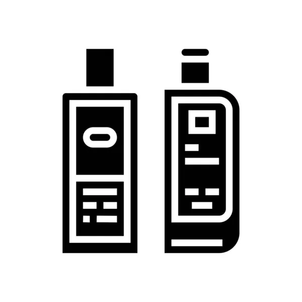 Gesichtswasser und Lotion Glyphensymbol Vektor Illustration — Stockvektor