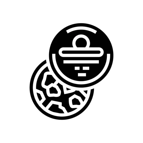 Banho sal recipiente glifo ícone vetor ilustração —  Vetores de Stock