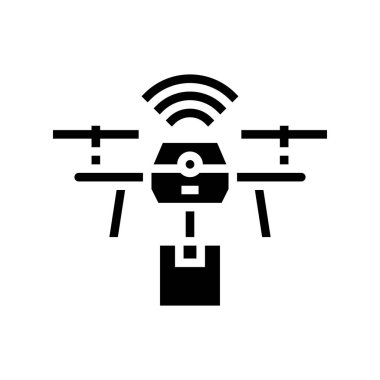 Drone dağıtım simgesi vektör illüstrasyonuName