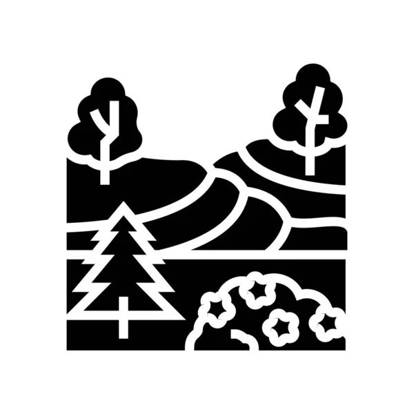 Services d'entretien paysager illustration vectorielle icône glyphe — Image vectorielle