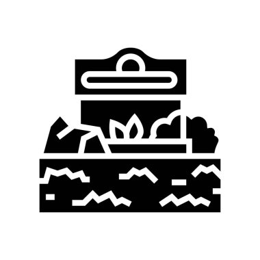 ticari peyzaj sembolü vektör illüstrasyonu