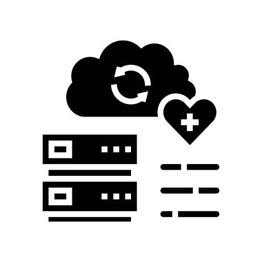 akıllı sağlık hizmeti sembolü vektör illüstrasyonu