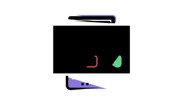 Анимация цветовых значков подписки — стоковое видео
